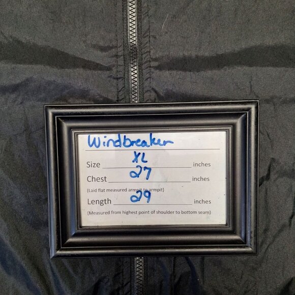 i5 Apparel Windbreaker Black Mens XL Lightweight Zip Hood Outdoor Jog Jacket - Picture 7 of 11